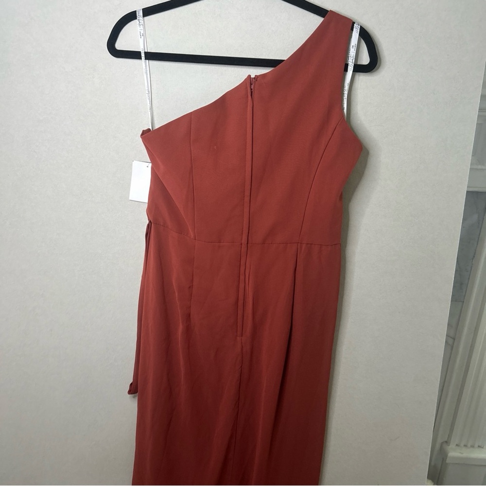 Davids Bridal DB Studio One Shoulder Tulip Dress Size 10 Prom Bridesmaid NWT - Picture 7 of 12